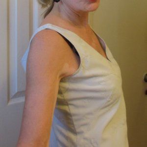 GAP Silver Embroidered Sleeveless Dress